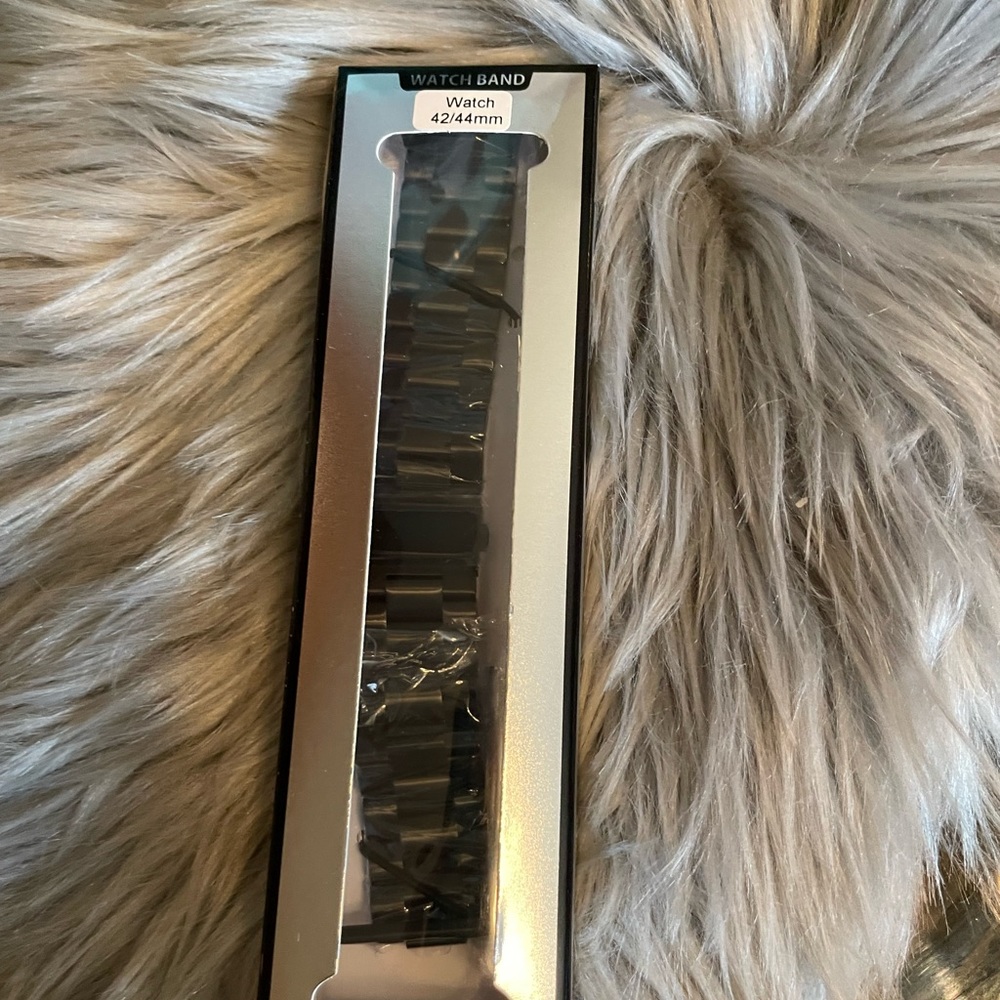 Mens Black Metal Replacement Watch Band
